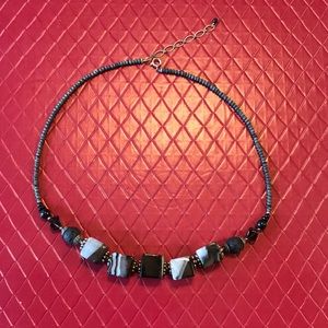 Vintage beaded necklace. Made by Artist.